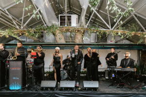 Live Wedding Band Carnivale singing at the Horticultural Center