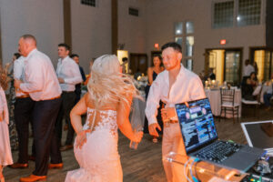 BVTLive! DJ plays after party for dancing bride and groom at Rosewood Farms wedding