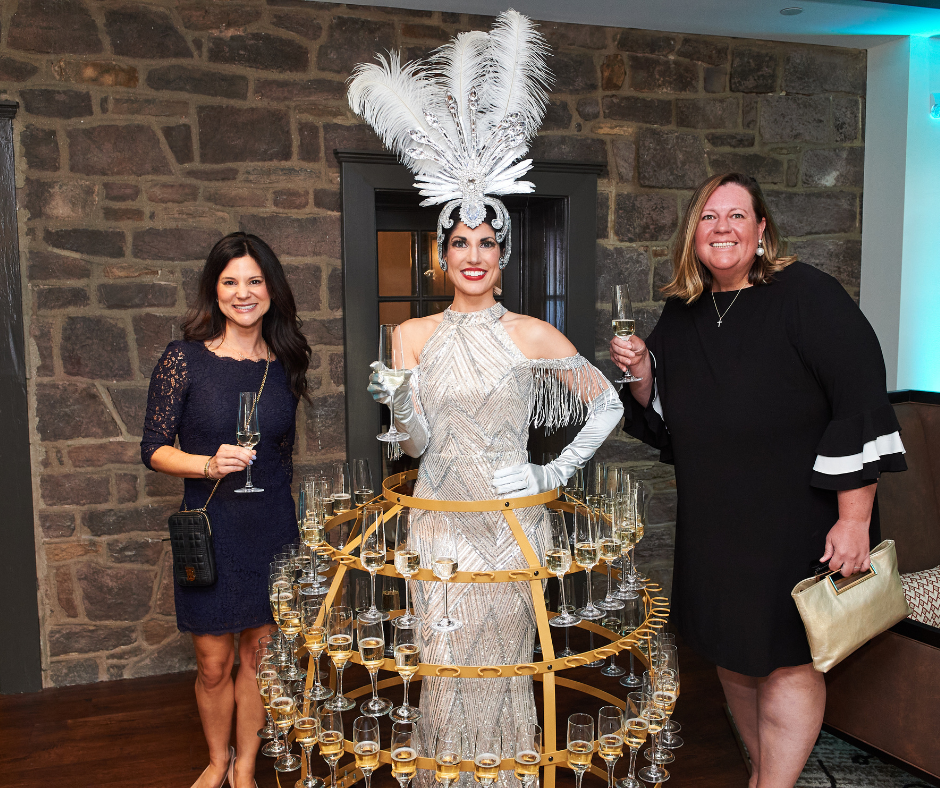 Las Vegas Champagne Skirt Themed Greeter