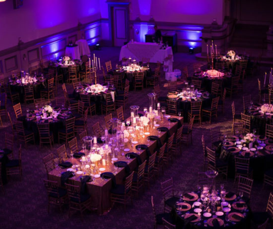 Pin Spot Lighting to Enhance your Wedding Venue