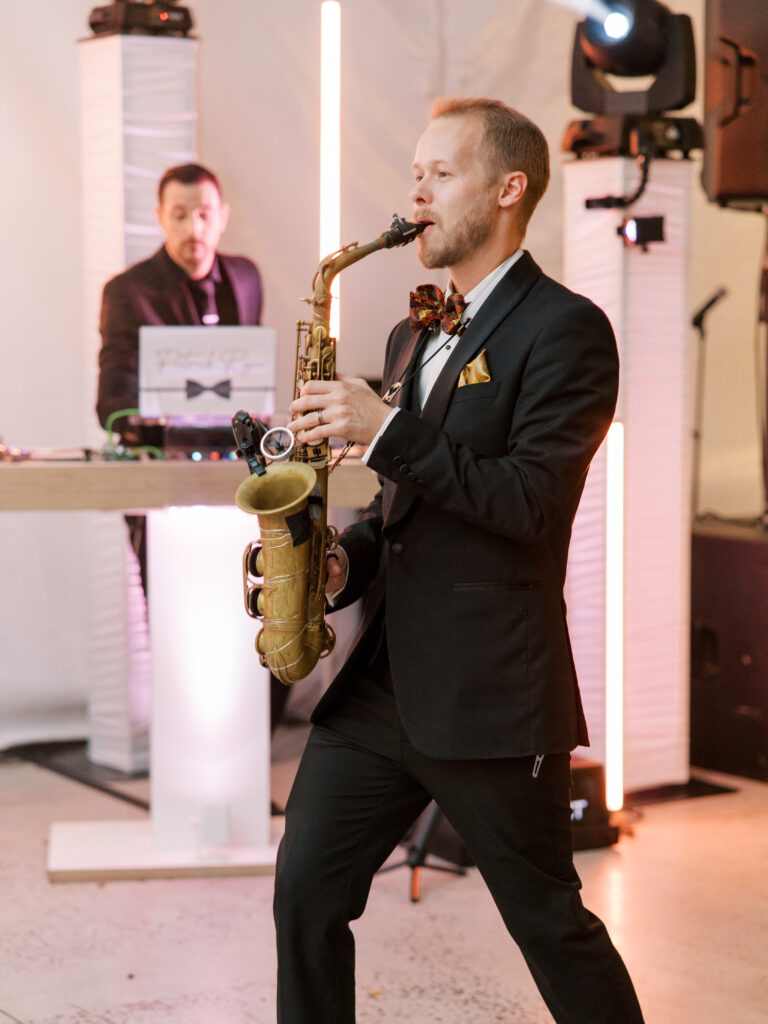 On It Productions DJ with Saxophone